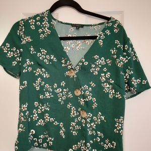 Dynamite green floral top